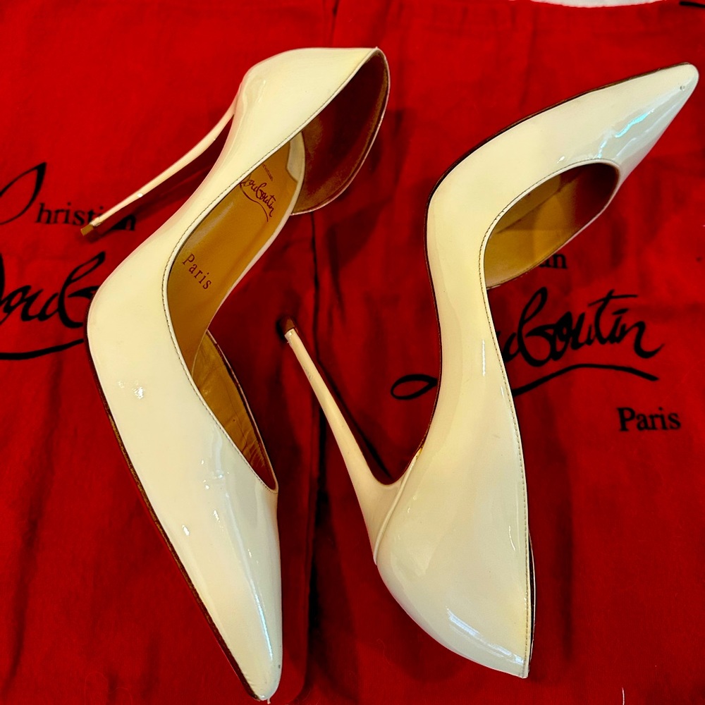 CHRISTIAN LOUBOUTIN Iriza 85 white Pumps - size 39.5
